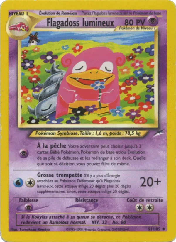 Flagadoss lumineux — Neo Destiny 51 French Pokémon card