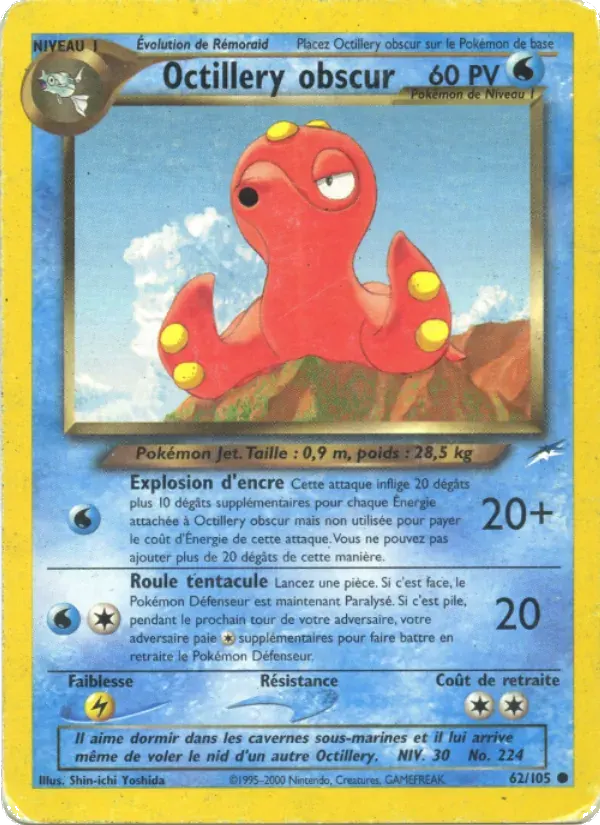 Octillery obscur — Neo Destiny 62 French Pokémon card