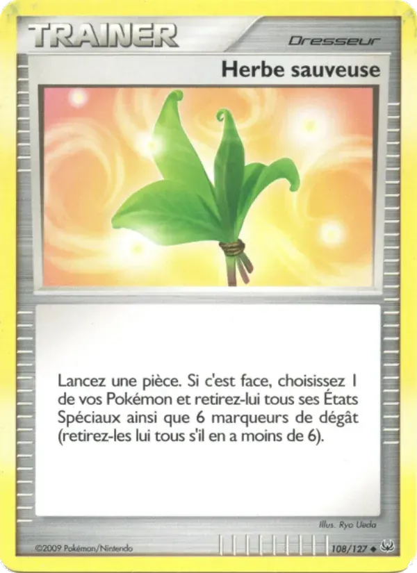 Herbe sauveuse — Platine 108 French Pokémon card