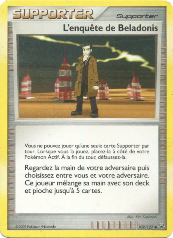 L'enquête de Beladonis — Platine 109 French Pokémon card