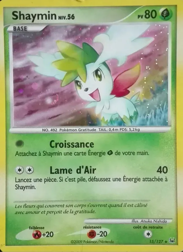 Shaymin — Platine 15 French Pokémon card