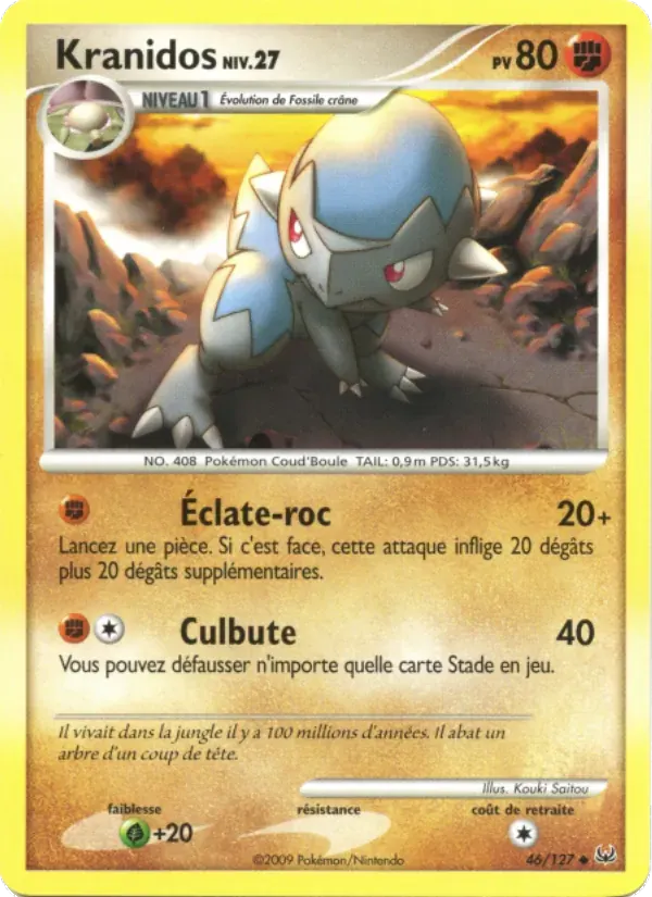 Kranidos — Platine 46 French Pokémon card
