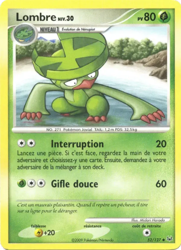 Lombre — Platine 52 French Pokémon card