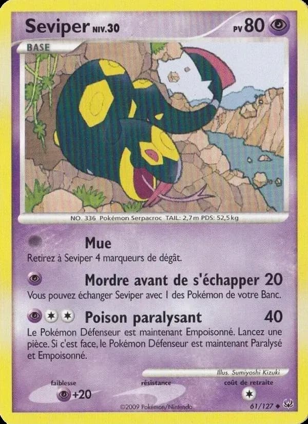 Séviper — Platine 61 French Pokémon card
