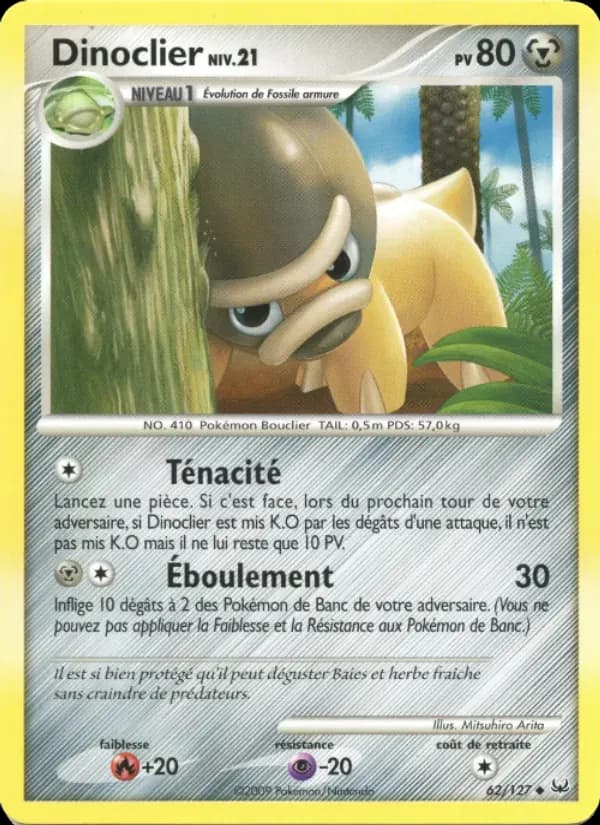 Dinoclier — Platine 62 French Pokémon card