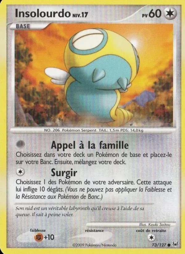 Insolourdo — Platine 73 French Pokémon card