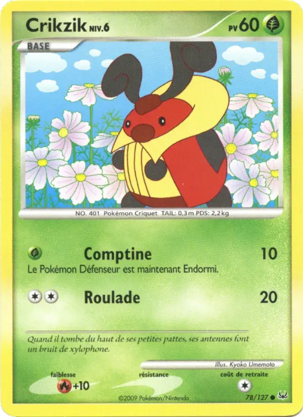 Crikzik — Platine 78 French Pokémon card