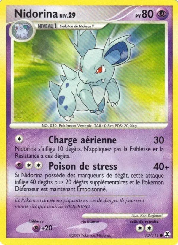 Nidorina Niv. 29 — Rivaux Émergeants 73 French Pokémon card