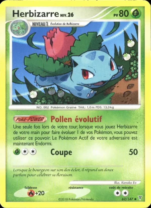 Herbizarre — Vainqueurs Suprêmes 62 French Pokémon card