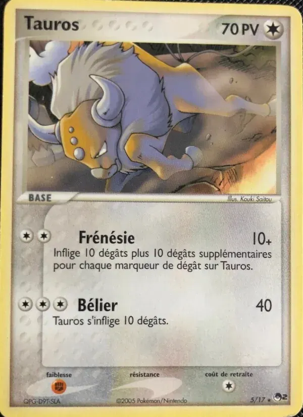 Tauros — POP Série 2 5 French Pokémon card