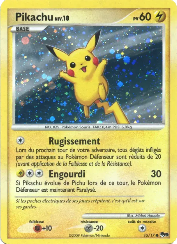 Pikachu — POP Série 9 15 French Pokémon card