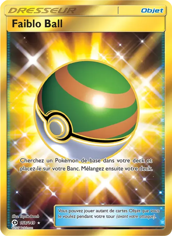 Faiblo Ball — Soleil et Lune 158 French Pokémon card