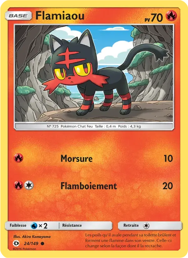 Flamiaou — Soleil et Lune 24 French Pokémon card