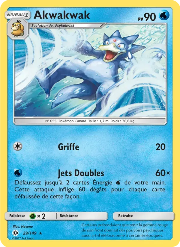 Akwakwak — Soleil et Lune 29 French Pokémon card
