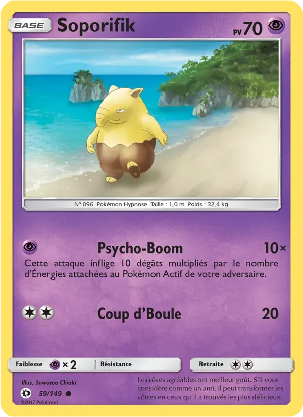 Soporifik — Soleil et Lune 59 French Pokémon card