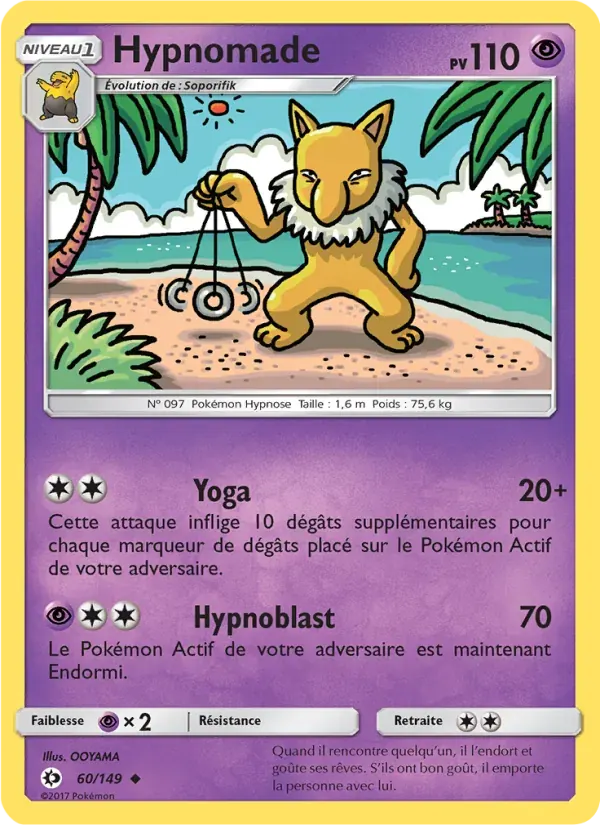 Hypnomade — Soleil et Lune 60 French Pokémon card