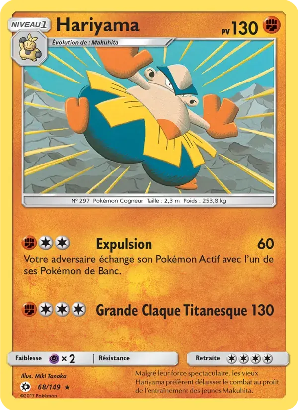 Hariyama — Soleil et Lune 68 French Pokémon card