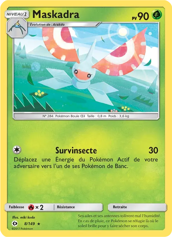Maskadra — Soleil et Lune 8 French Pokémon card