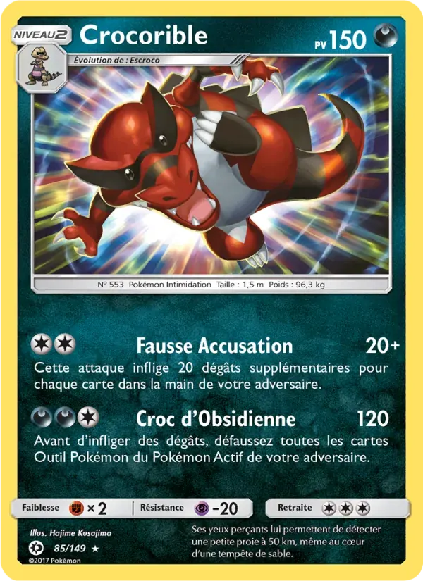 Crocorible — Soleil et Lune 85 French Pokémon card