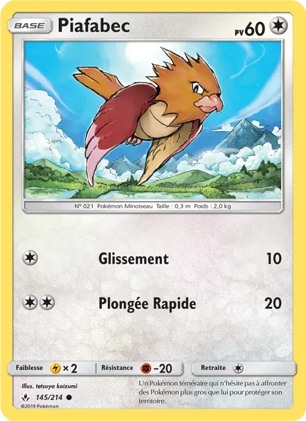 Piafabec — Alliance Infaillible 145 French Pokémon card