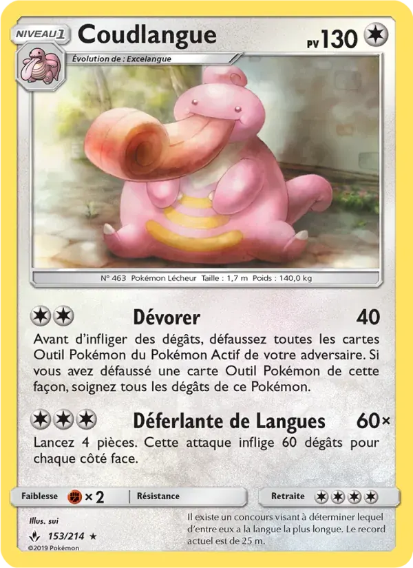 Coudlangue — Alliance Infaillible 153 French Pokémon card