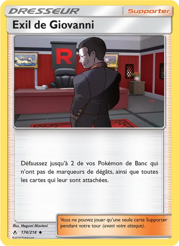 Exil de Giovanni — Alliance Infaillible 174 French Pokémon card