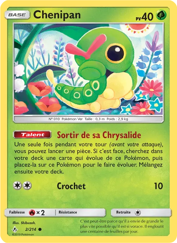 Chenipan — Alliance Infaillible 2 French Pokémon card