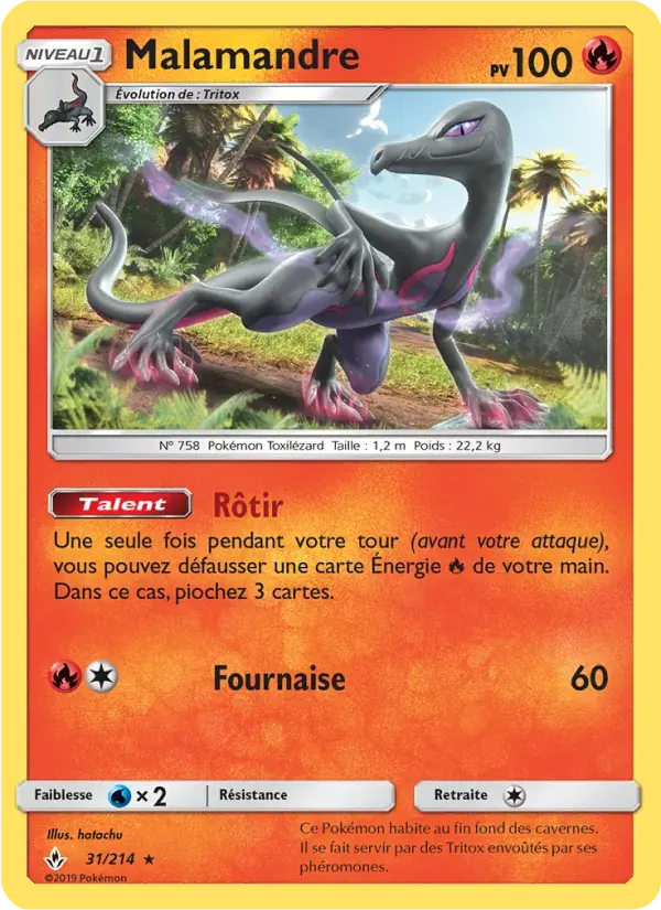 Malamandre — Alliance Infaillible 31 French Pokémon card
