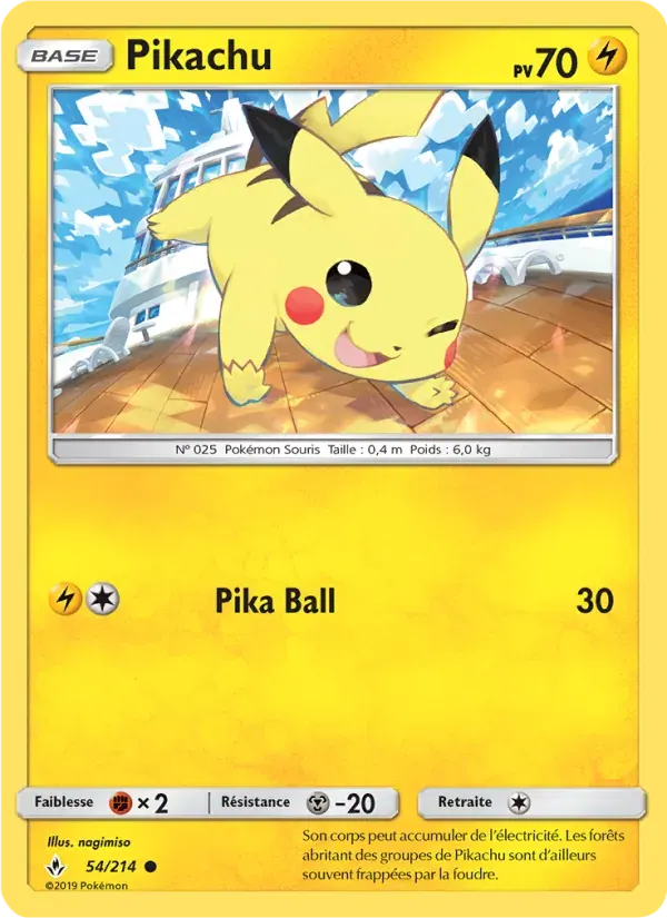 Pikachu — Alliance Infaillible 54 French Pokémon card