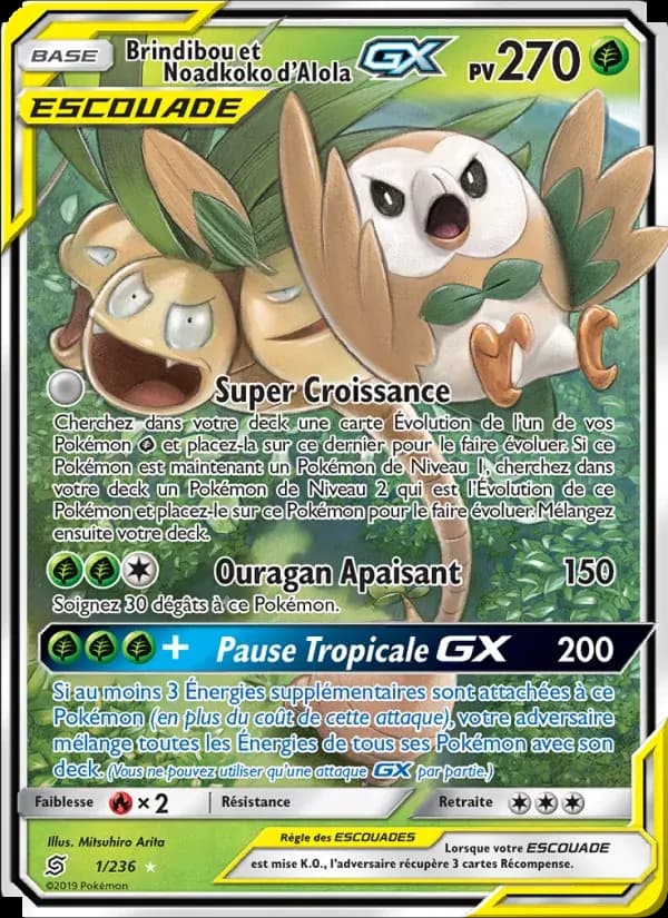 Brindibou et Noadkoko d’Alola GX — Harmonie des Esprits 1 French Pokémon card