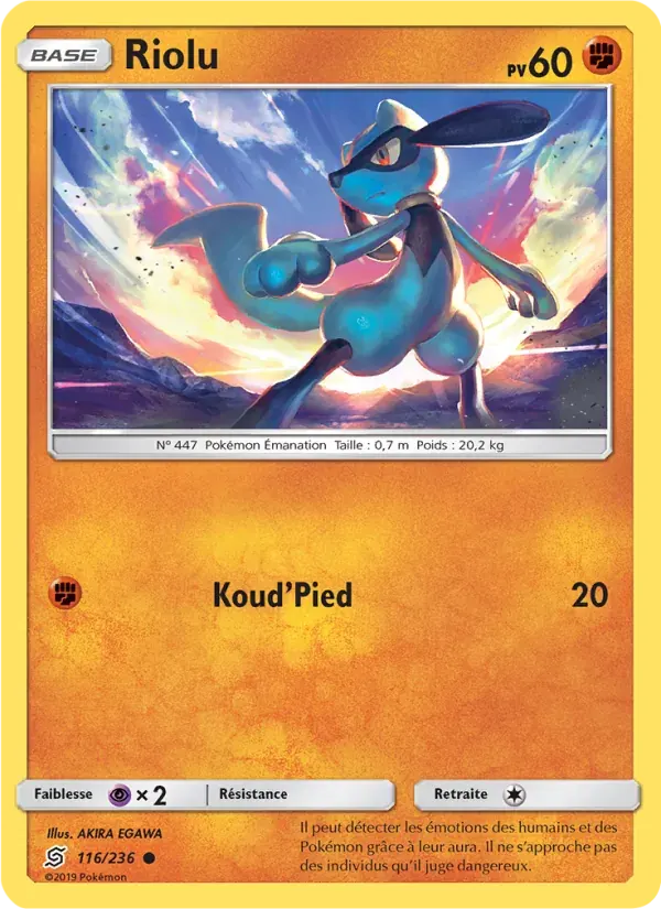 Riolu — Harmonie des Esprits 116 French Pokémon card