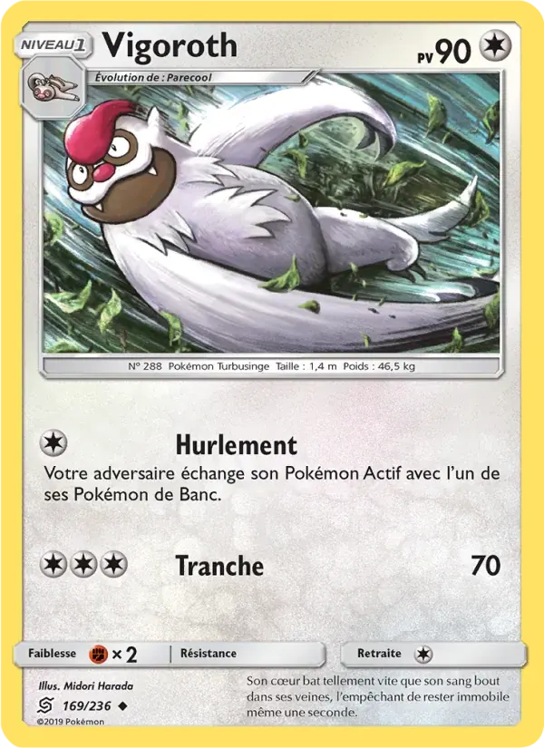 Vigoroth — Harmonie des Esprits 169 French Pokémon card