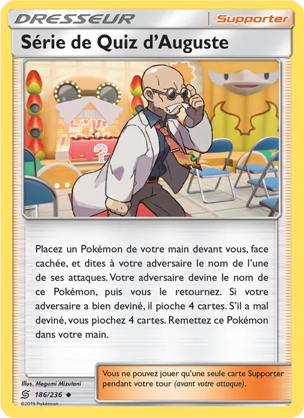 Série de Quiz d’Auguste — Harmonie des Esprits 186 French Pokémon card