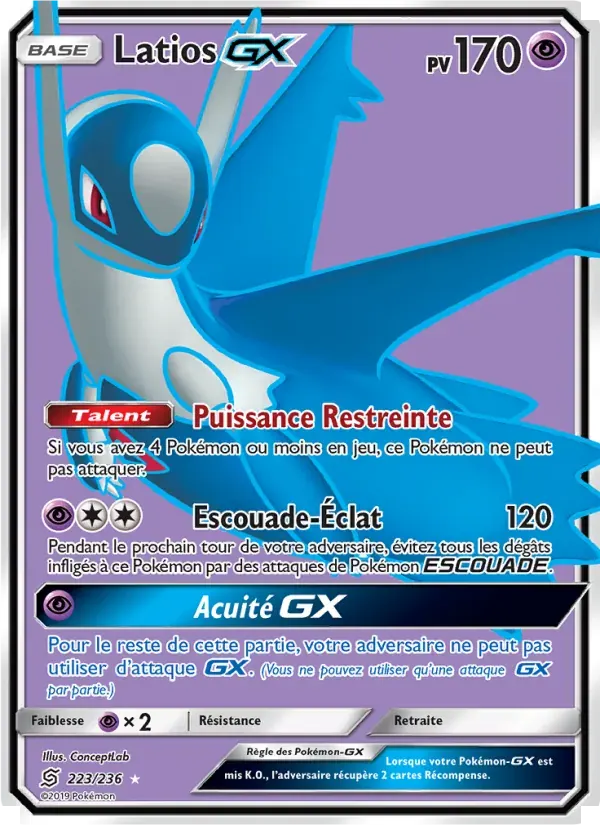Latios GX — Harmonie des Esprits 223 French Pokémon card