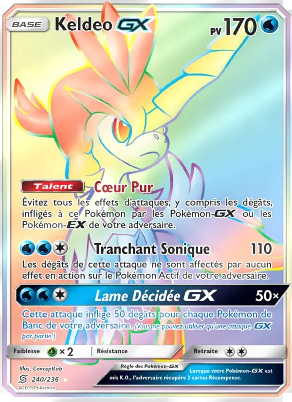 Keldeo GX — Harmonie des Esprits 240 French Pokémon card