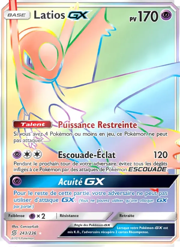 Latios GX — Harmonie des Esprits 243 French Pokémon card