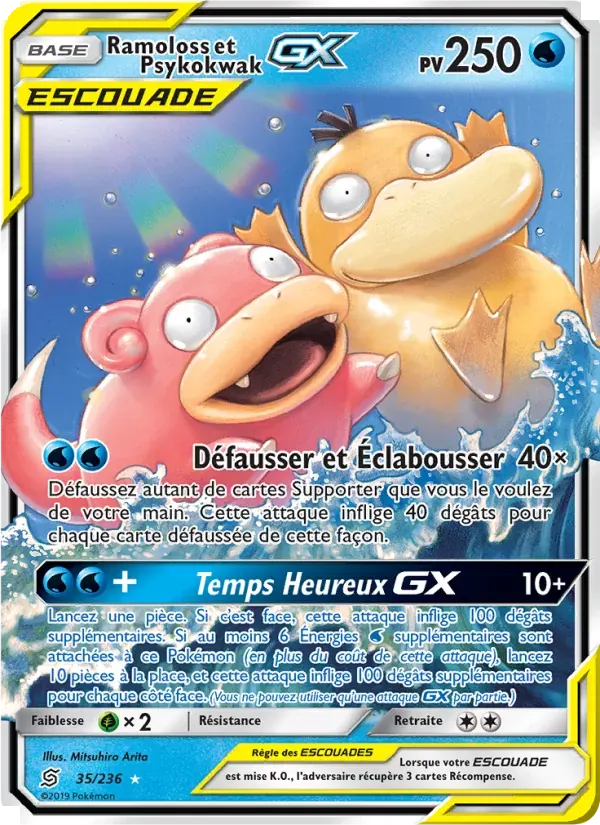 Ramoloss et Psykokwak GX — Harmonie des Esprits 35 French Pokémon card
