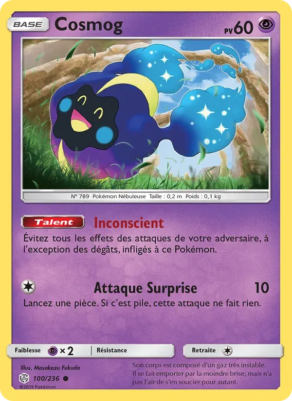 Cosmog — Éclipse Cosmique 100 French Pokémon card