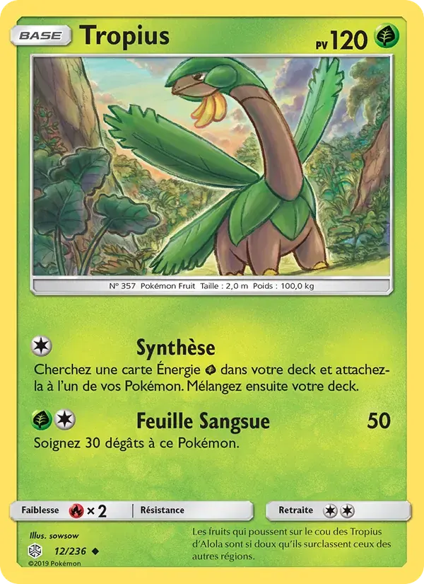 Tropius — Éclipse Cosmique 12 French Pokémon card
