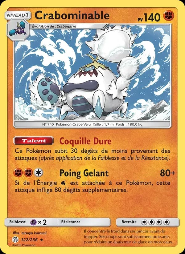 Crabominable — Éclipse Cosmique 122 French Pokémon card