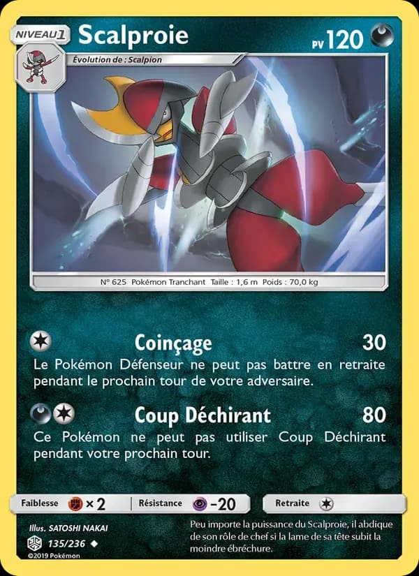 Scalproie — Éclipse Cosmique 135 French Pokémon card