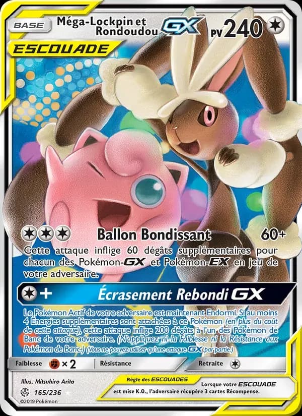 Méga-Lockpin et Rondoudou GX — Éclipse Cosmique 165 French Pokémon card