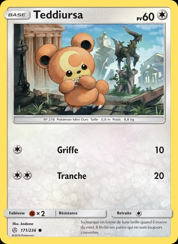 Teddiursa — Éclipse Cosmique 171 French Pokémon card