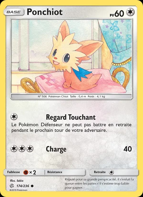 Ponchiot — Éclipse Cosmique 174 French Pokémon card