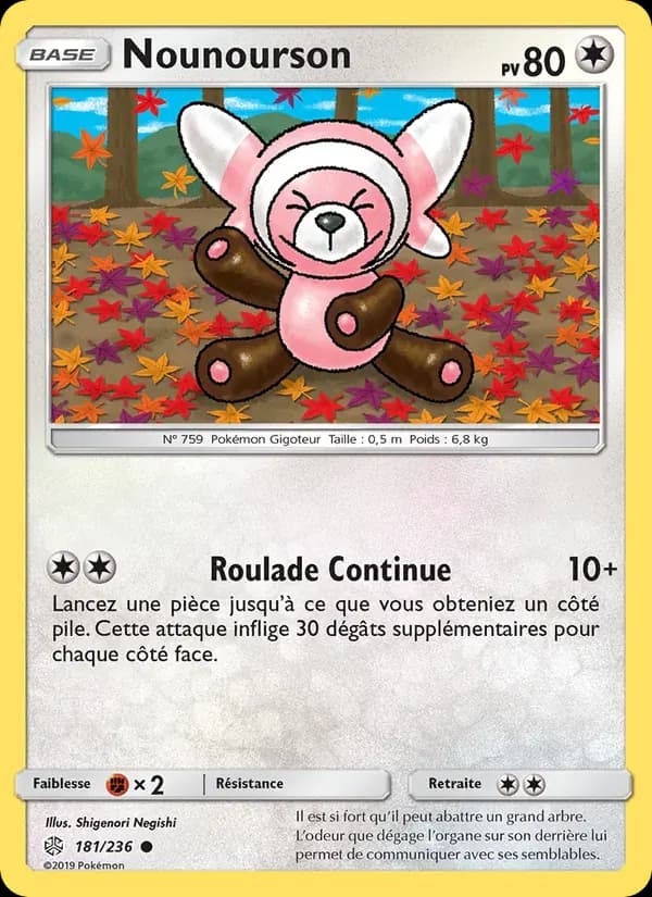 Nounourson — Éclipse Cosmique 181 French Pokémon card