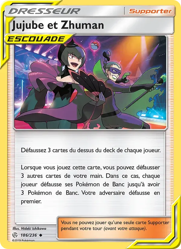 Jujube et Zhuman — Éclipse Cosmique 186 French Pokémon card