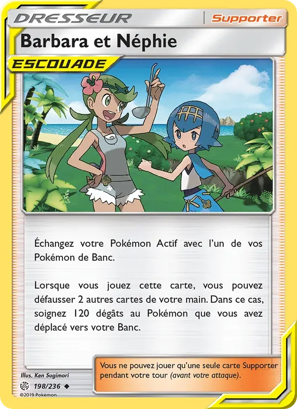 Barbara et Néphie — Éclipse Cosmique 198 French Pokémon card