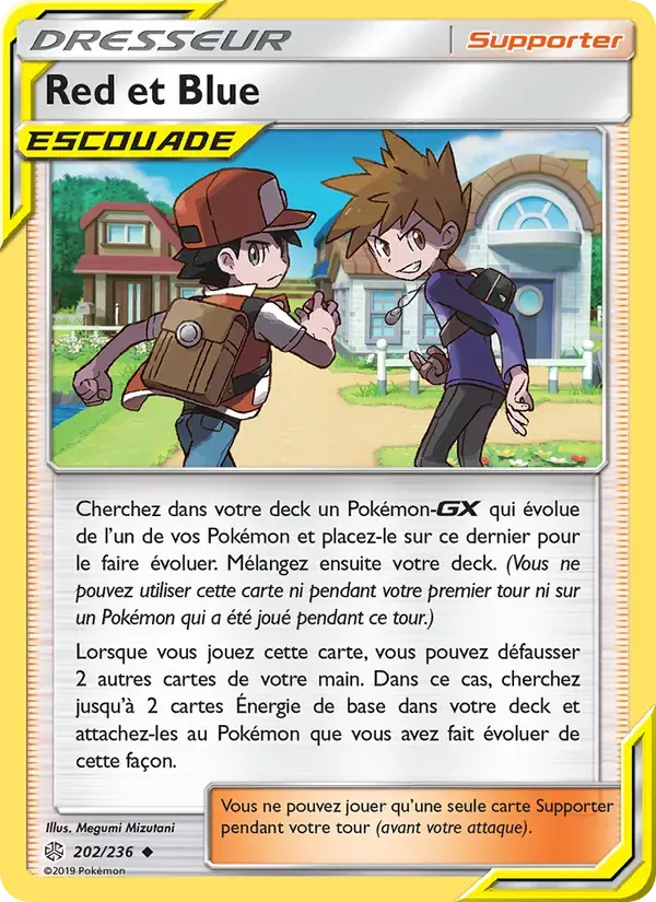 Red et Blue — Éclipse Cosmique 202 French Pokémon card