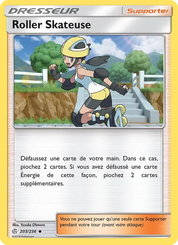 Roller Skateuse — Éclipse Cosmique 203 French Pokémon card