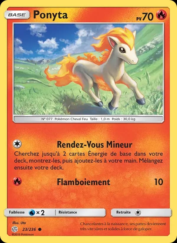 Ponyta — Éclipse Cosmique 23 French Pokémon card